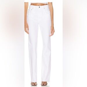 GRLFRND The Melanie High Rise BooyCut White Jeans size 24